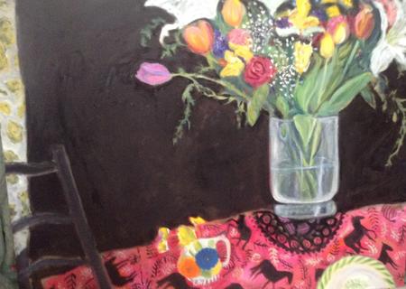 Black, Sally's flowers