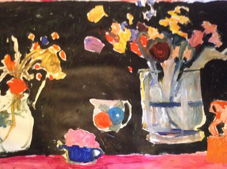 Black, Sally's flowers