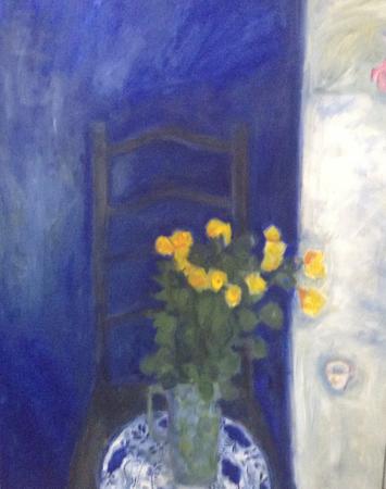 Chair, yellow roses(triptych 1)