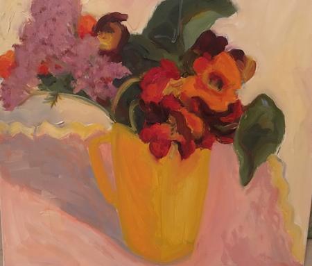 Yellow Mug, Nasturtiums