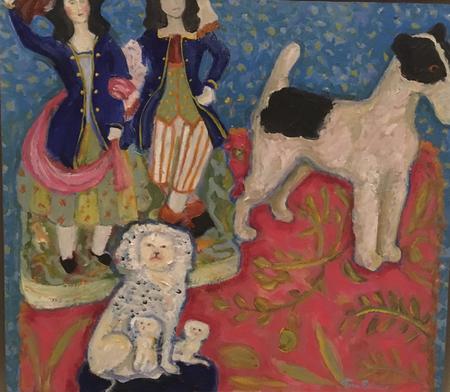 Highlanders, dog and lion