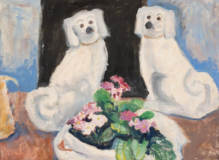 Two Dogs, Primulas