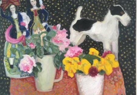 Fairground dog and flowers