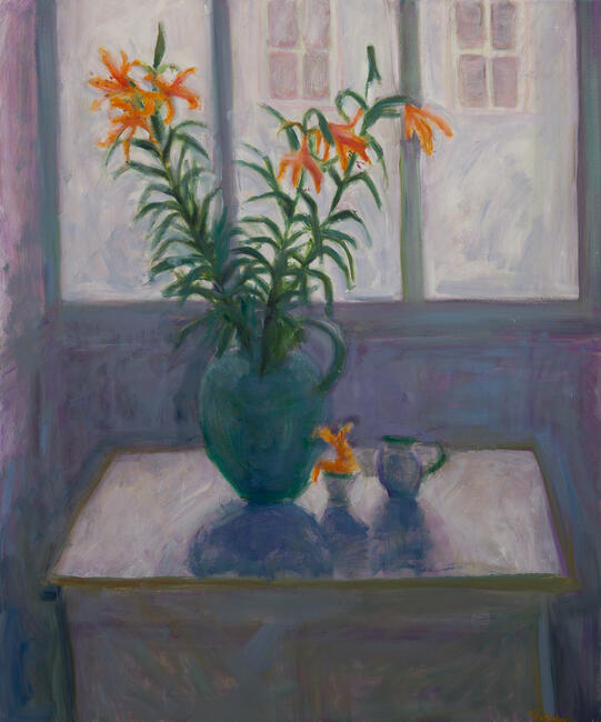Orange lilies, Studio Window 