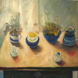 Blue bowls, cyclamen 1