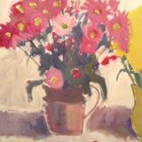 Pink flowers, doubleton jug