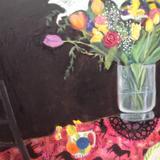 Black, Sally's flowers