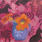 Pink, horses, nasturtium