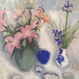 Lilies and irises(triptych 2)