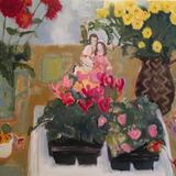 Staffordshire Couple with Cyclamen