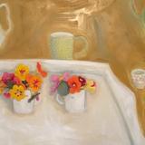 Tray, Three ‘Love Mugs’