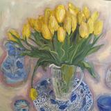 Yellow tulips, Delft plate