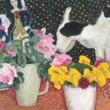 Fairground dog and flowers
