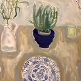 Rosemary, Alstroemeria, Orange Cloth