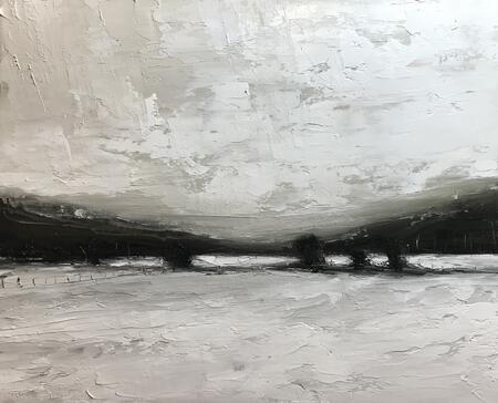 Snow Covered Pentreclwydau Fields, Vale of Neath