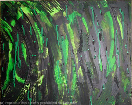 Abstract in Jet  Emerald