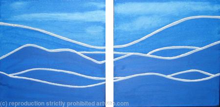 Abstract Blue Expression