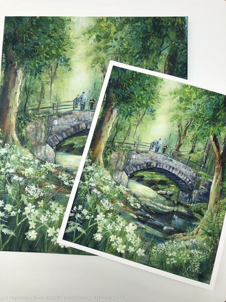 Unmounted Giclee Print | Pooh Sticks 