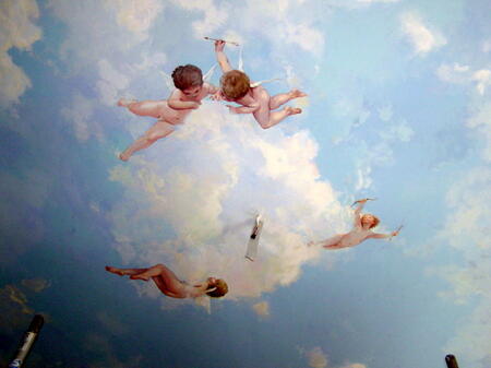 Painted ceiling 