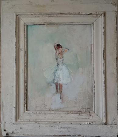 Dancer  in french window
