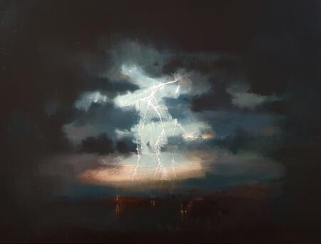 Wolf oil painting on canvas 