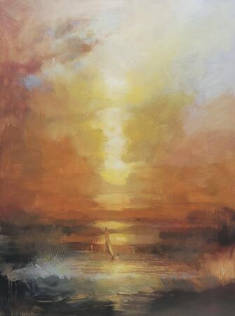 Costal sunset oil painting of sunset 