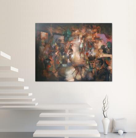 What is real , large 130 x 100 cm oil painting 