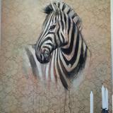 zebra  130 x 100 cm oil painting 
