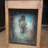 Museum  , mammoth oil painting in antique case 