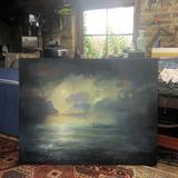 Studio shot to show size of a 130 x 100 cm painting 