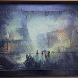 End of the world painted on old tool box