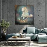 White horse painting interior design 