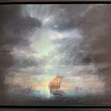 Viking oil painting on canvas 