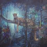 Silent kingdom  , oil painting of leopard 