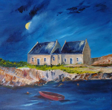 Evening at Pier Cottages, Cove
