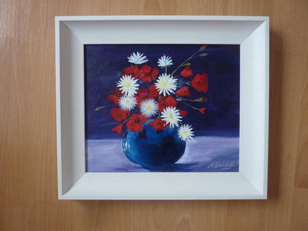 Bowl of Poppies and Daisies