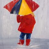 Red Coat in the Rain