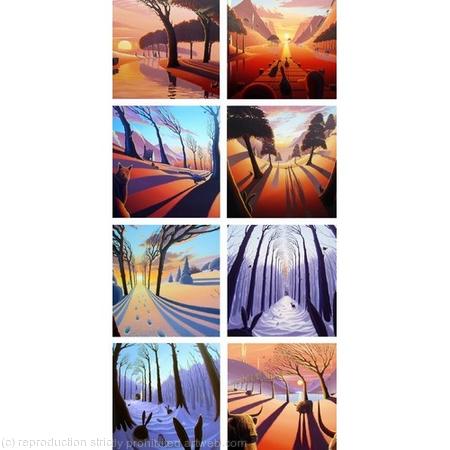 Four Seasons greeting cards