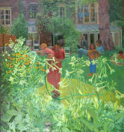 Family in the garden