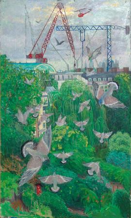 Pigeons and cranes