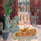 Orange lily and fruit