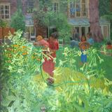 Family in the garden