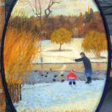 Snow and sun Hampstead heath