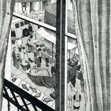 Paris steet view from window