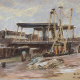 BLUE BRIDGE ON WINTER