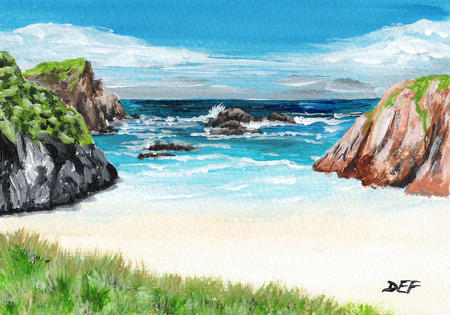 Choppy seas at Port Ban, Iona