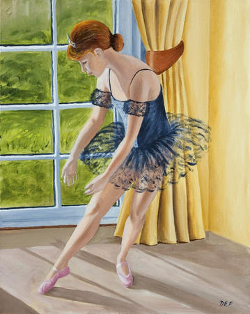 Young Ballerina by window