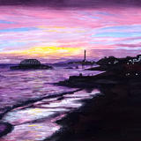 Sunset over the west pier, Brighton