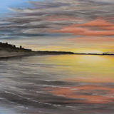 Bamburgh Sunset Reflections