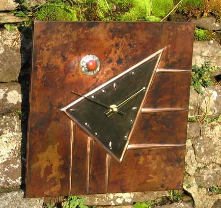 copper wall clock